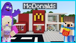 MIPAN & ZUZUZU BUAT RESTORAN MCDONALD PALING BESAR DIMINECRAFT! JUAL GRIMACE SHAKES