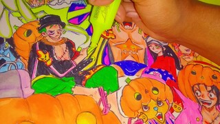 Halloween party bareng Luffy | drawing Luffy ONE PIECE