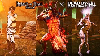 ATTACK ON TITAN X DEAD BY DAYLIGHT All Skins Showcase
