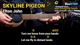 Skyline Pigeon - Elton John (1969) Easy Guitar Chords Tutorial with Lyrics