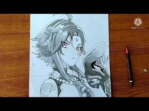 how to draw xiao : genshin impact with Jeanny & pencil