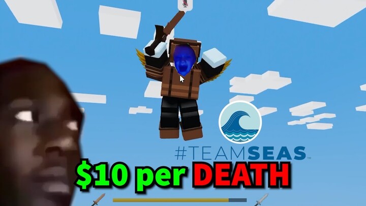 1 Death = $10 To #TeamSeas (Roblox Bedwars)