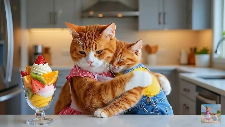 Mama Cat Trims Fur on the Farm 🐱🌾 | Satisfying