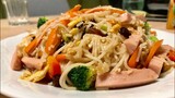 Stir-fried Rice Noodles | ผัดเส้นขนมจีนทรงเครื่อง แบบง่ายๆทำทานเองที่บ้าน เมนูง่ายๆ