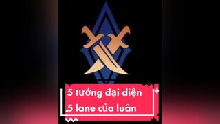 5 tướng đại diện cho các lane của mình , còn bạnhàiliênquân edit game#garena#lienquan xihuongtiktok