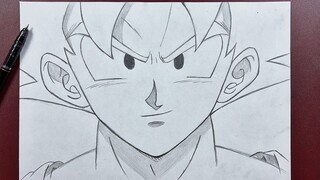 Easy sketch | how to draw goku | step-by-step | DBZ movie