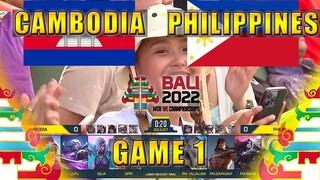 [GAME 1] PHILIPPINES VS CAMBODIA LOWER BRACKET FINALS IESF BALI 2022 MLBB