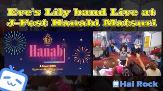 Penampilan Eve's Lily band pada event J-Fest Hanabi Matsuri