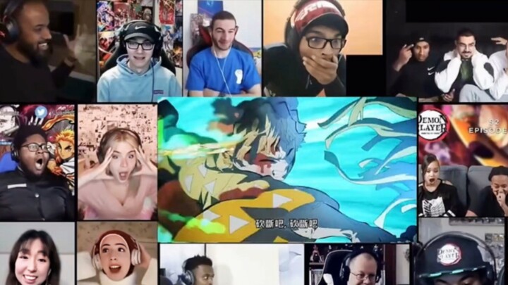 [ Demon Slayer reaction] Foreigners watching Pillar Slayer Blade Sound Pillar vs Upper Six (Part 1)