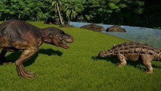 Euoplocephalus vs Albertosaurus, T-Rex, Indominus Rex, Spinosaurus, Giganotosaurus, Carcha & Acro