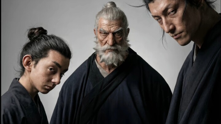 “You three masters and disciples, face us three masters and disciples.”