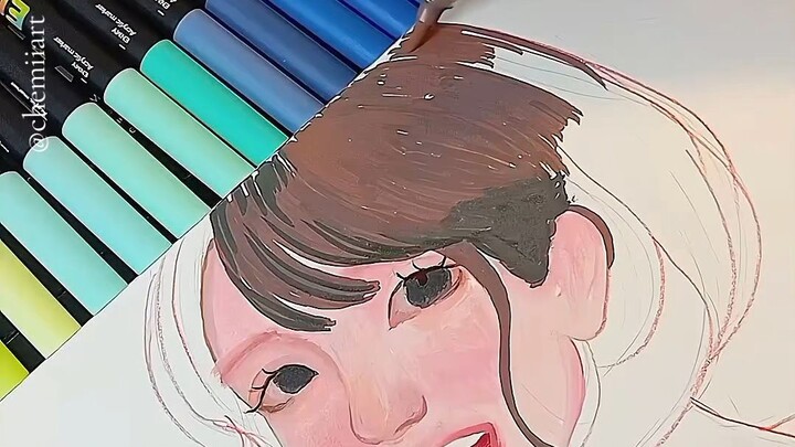 tutorial acrylic marker Painting
