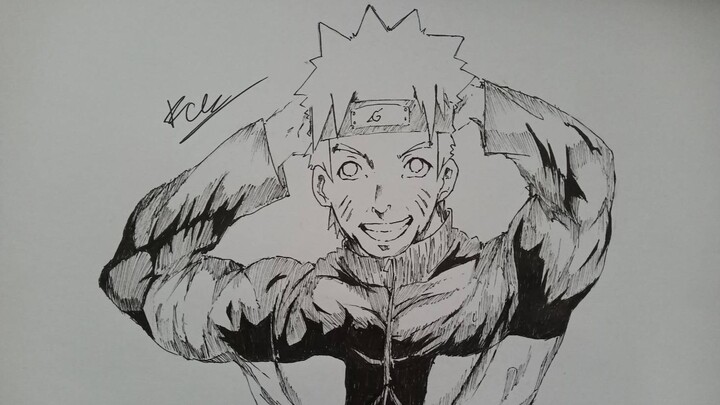 วาดรูป อุซึมากิ นารูโตะ จากเรื่องnaruto