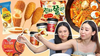 Trying Korean Convenience Store Foods 🍜