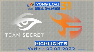 Highlights TS vs TF [Ván 1][Vòng Loại Seagame31 - Vòng 2][02.03.2022]