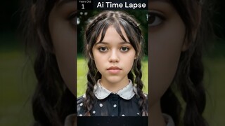 Wednesday Addams Jenna inspired Appearance AI time-lapse #shorts #wednesday