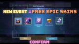 FREE EPIC SKIN AND ELITE SKIN EVENT 1 DIAMOND CONFIRM | MLBB NEW EVENT | MOBILE LEGENDS : BANG BANG