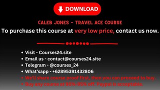 Caleb Jones - Travel Ace Course