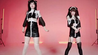 20cm difference in double sexiness ~ Black and white nuns, double cultivation of royal loli ❤️ Vibra