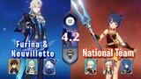 Furina Neuvillette  & National Team | 4.2 Spiral Abyss Floor 12 | Genshin Impact