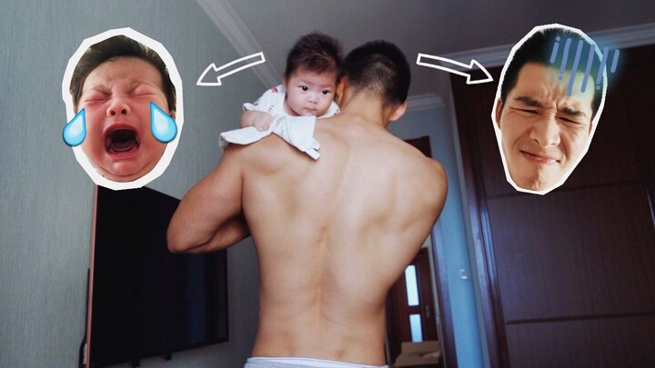 Vlog bé cưng｜Một ngày chăm sóc “nhóc tì” của loài người! Điều gì sẽ xảy ra khi ông bố mới tập một mì