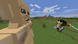 Killing Titans in Minecraft Attack on Titan Mod (Download Link in Description)