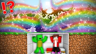 Rainbow Tsunami vs Doomsday Bunker in Minecraft - Maizen JJ and Mikey