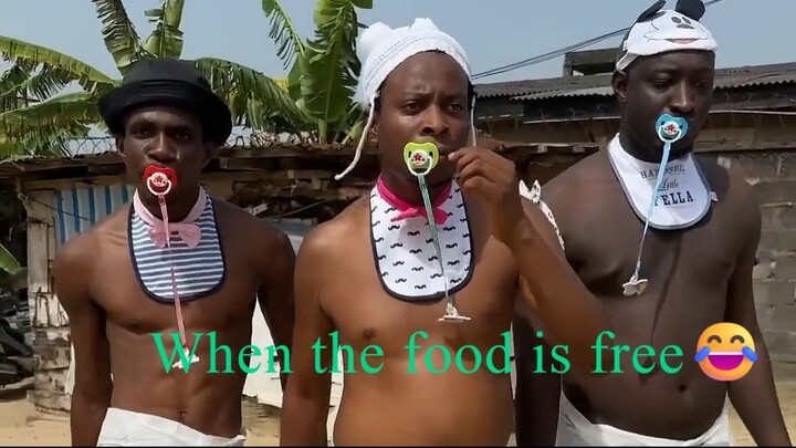 When the food is free/Nigerian comedy video