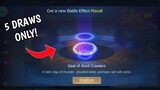 PATTERN TRICKS! GET THIS PERMANENT EPIC RECALL GUARANTEED AT 5 DRAWS! MOBILE LEGENDS