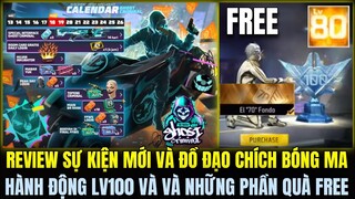 (Free Fire) Hành Động LV100 Và Những Phần Quà FREE Siêu Xịn, Review Sự Kiện Và Đồ Đạo Chích Bóng Ma