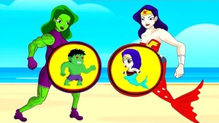 NEW Evolution Of She HULK Pregnant vs The Little Mermaid Pregnant | Animation Skill