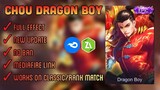 NEW Chou Dragon Boy Script Skin | Full Effect + Backup | Mobile Legends Bang Bang
