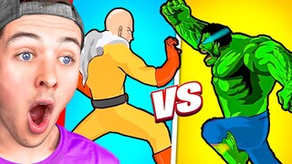 Reacting to HULK vs ONE PUNCH MAN