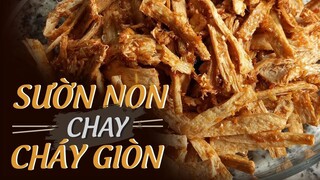 Hướng dẫn làm món ăn Sườn non CHAY cháy giòn | Ăn Vặt cùng Lỳ 60