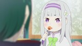 Emilia kecil hanya makan permen