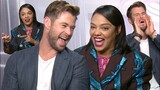Chris Hemsworth & Tessa Thompson Being Cute Together For 5 Minutes Straight | PopBuzz Meets