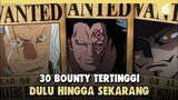 Anime Comparison Bounty tertinggi Pada Anime One Piece