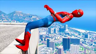 GTA 5:  Falling off Highest Buildings - GTA 5 Funny Moments & Fails, Gameplay