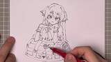 Sketch a little girl
