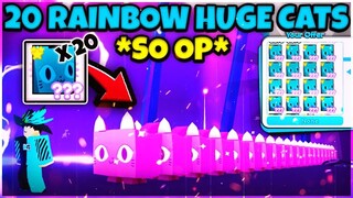 🤩 I GOT 20 OP RAINBOW HUGE CATS & THIS HAPPENED… (SO BROKEN) | Pet Simulator X