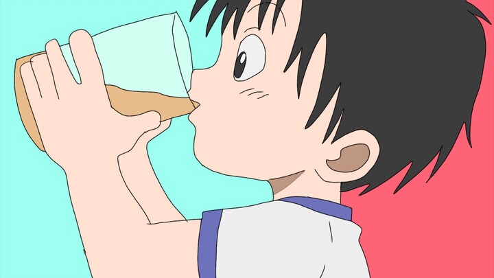 Gambarin Luffy kecil yg lagi minum jus (dijadiin oil painting)
