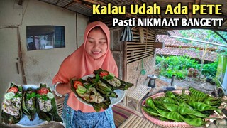 Bikin Nagih,, Nasi BAKAR PETE PEDA, Pepes Nasi Pete Asin Peda Kemangi, Masakan Kampung