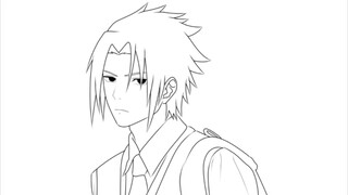 Uchiha Sasuke Line art