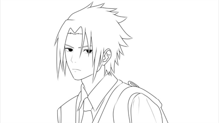 Uchiha Sasuke Line art