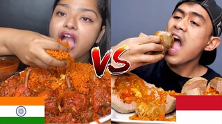 INDIANVs INDONESIAN MUKBANGERS | SPICY FOODS🇮🇳🆚🇮🇩