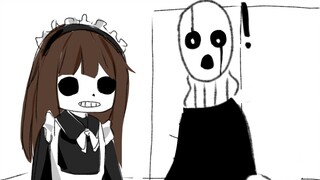 [จิตรกรรม]เมื่อ Gaster พบ Sans ใน crossdressing...|อันเดอร์เทล