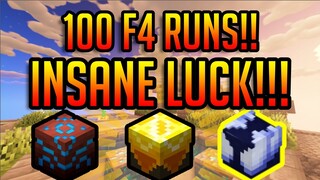 INSANE LUCK FROM 100 F4 RUNS?! (50M+ PROFITS!) | Hypixel Skyblock Marathon