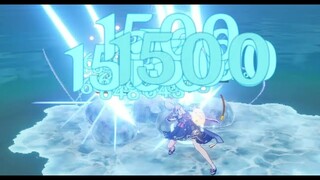 Ayaka's charge attack is satisfying