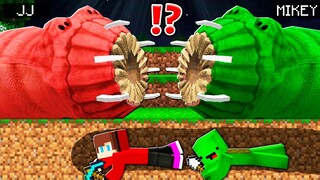 How Mikey and JJ ESCAPE From Creepy WORMS Mikey and JJ ? Underground Kingdom ! - in Minecraft Maizen