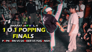 【印度老哥的Popping是真的凶啊】Popkorn Vs Sameer Vs Yuganshu @ Bharat Jam Vol.4 Popping决赛